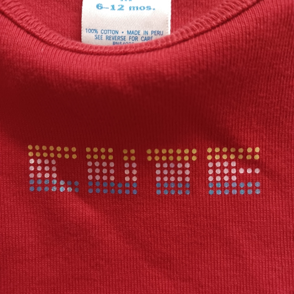 Toddler red CUTE t shirt